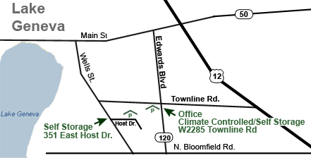 Potter's Self Storage Location Map